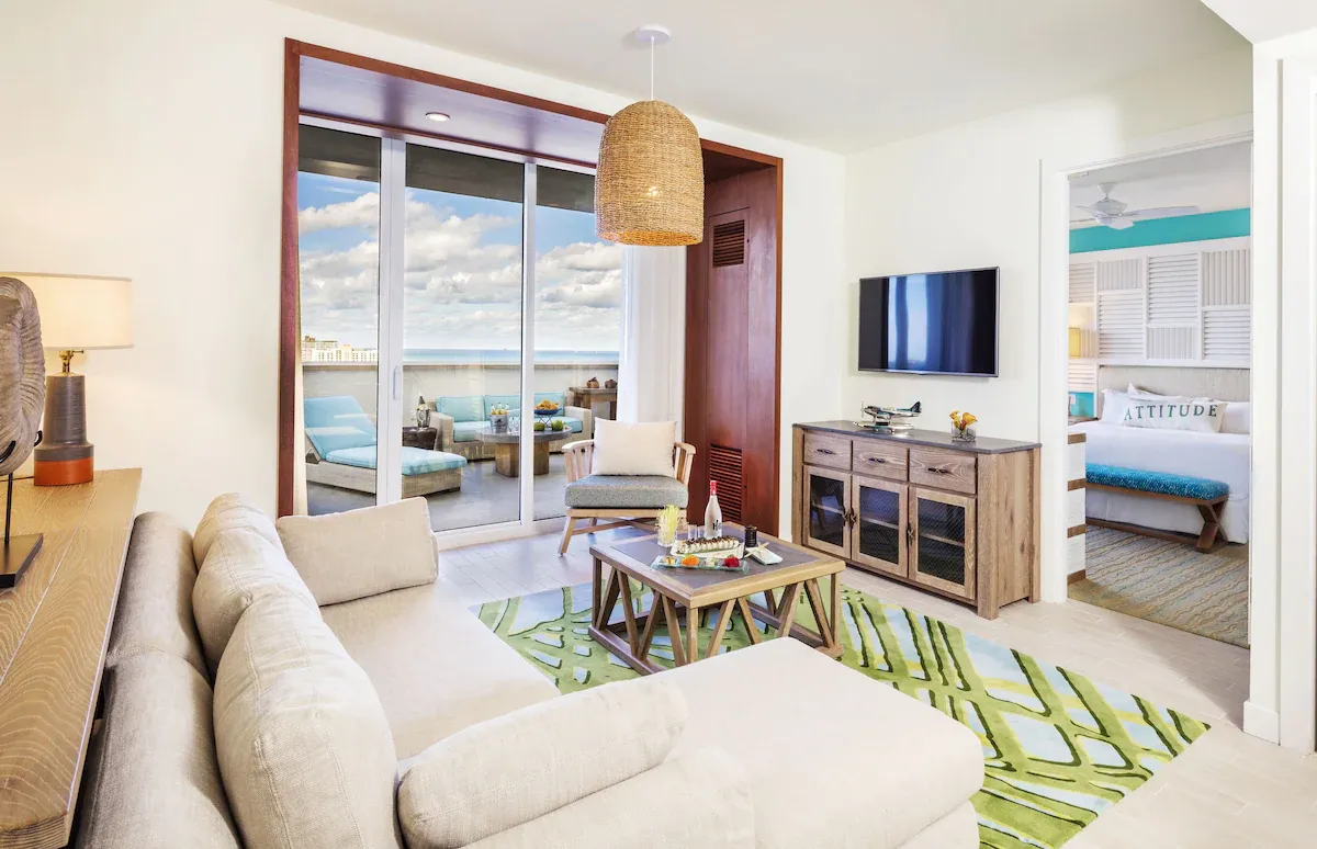 Beachfront suite with balcony at Margaritaville Hollywood Beach near Miami World Cup 2026 venue