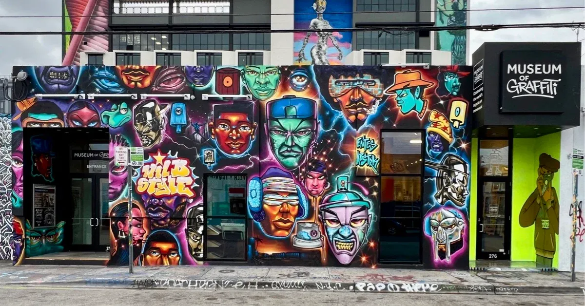 Museum of Graffiti exterior mural entrance Wynwood Miami street art museum