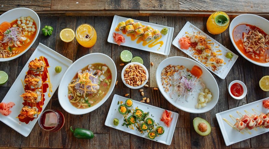 Peruvian sushi rolls ceviche and fusion dishes at Suviche restaurant in Wynwood Miami